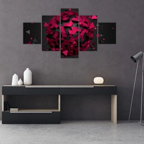 Obraz abstrakcji 3D (125x70 cm)