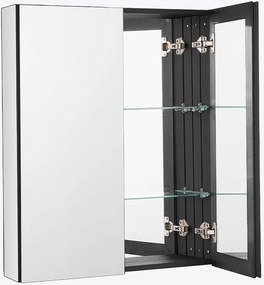 Apteczka, SucceBuy Apteczka, 66 x 76 cm, Łazienkowa Apteczka z Lustrem i 2-Warstwowymi Regulowanymi Półkami