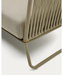 Stalowa sofa ogrodowa w kolorze khaki Saconca – Kave Home
