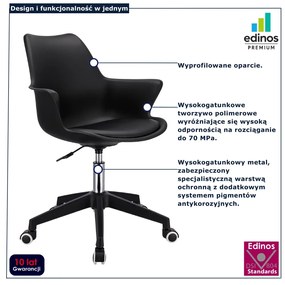 Czarne młodzieżowe krzesło obrotowe B6-K54