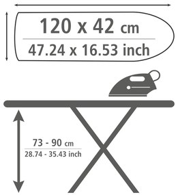 Deska do prasowania 120 x 42 cm ADVANCE, WENKO