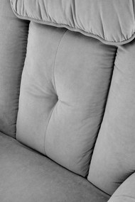 Fotel wypoczynkowy, elektryczny rozkładany, pionizacja popielaty HORTON