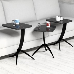 Stół składany Pion Black Marble, 3 szt.