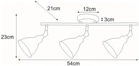 Biała metalowa lampa sufitowa z reflektorkami - A771-Vezo