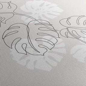 Obraz - Line art monstera N⁰3 (170x50 cm)
