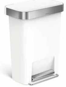 Simplehuman Kosz na śmieci z pedałem 45 l, biały
