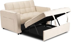 Fotel do Spania ASTER Rozkładany Amerykanka Beżowy Nowoczesny