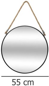 Lusterko dekoracyjne wiszące, okrągłe, Ø 55 cm