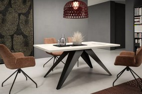 Stół rozkładany Flawia 140-240 / 160-260 – nowoczesny stół loftowy z blatem laminowanym i metalowymi nogami