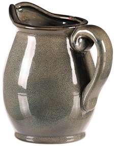 Dzbanek ceramiczny szary, 13 x 14 x 17 cm, mały, 17 cm