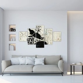 Obraz - Słoń nad ziemią (125x70 cm)