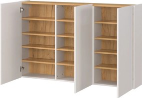 Kremowa szafka w dekorze dębu 138x87x25 cm Libbiano – Germania