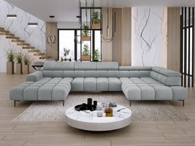 Narożnik PLAZA XL Prawostronny z elektryczną regulacją siedziska Tkanina CLOUD 81 WERSAL
