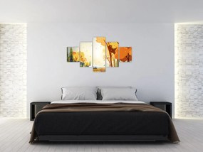 Obraz - Jesienny krajobraz, ilustracja (125x70 cm)