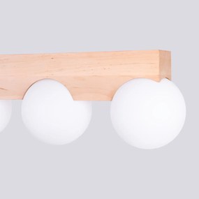 Plafon BULBO 3 naturalne drewno SOLLUX  LIGHTING