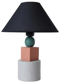Czarna lampa stołowa z metalowym kloszem (wysokość 40 cm) Rila – Opviq lights