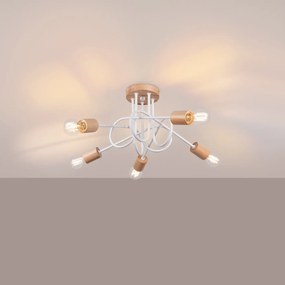 Żyrandol EMBER 5 biały SOLLUX  LIGHTING