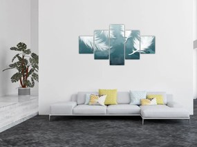 Obraz - Białe pióro (125x70 cm)