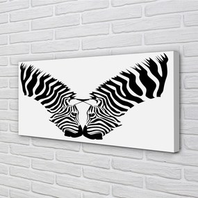 Obraz na płótnie Odbicie lustrzane zebra