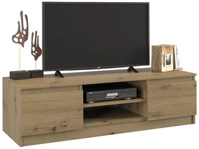 Industrialna szafka RTV dąb artisan - Amida 2X 120 cm