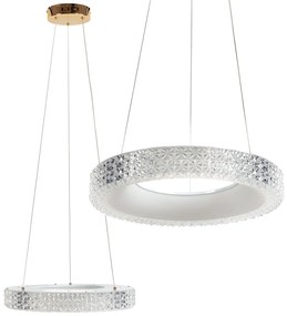 LAMPA WISZĄCA LED MS001-CP Różowe Złoto 40cm