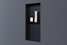 Półka wnękowa ścienna ze stali nierdzewnej NT306010XBezramkowy ze schowkiem - 30 x 60 x 10 cm