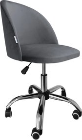 Fotel obrotowy COLIN krzesło biurowe fotel ergonomiczny do biurka : Kolor Stelaża - Chrom, Kolor tkaniny - VELVET - BL14, Typ siedziska - Siedzisko obrotowe 360°, Typ tkaniny - Velvet