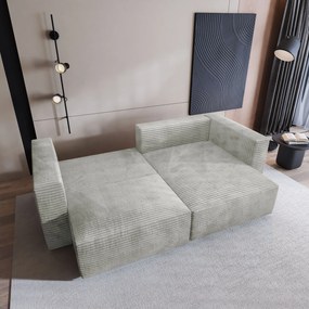 Masseno Narożnik NERIO z funkcją spania i pojemnikiem na pościel Narozniki L, Rozkładana sofa - Jasnoszary, TILIA 83