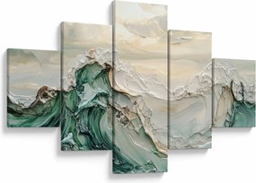 Obraz - 3D abstrakcja morza (125x70 cm)