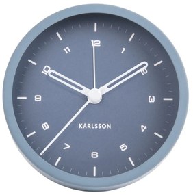 Niebieski budzik Karlsson Tinge, ø 9 cm
