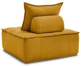 Musztardowy fotel z materiału bouclé Elisa – Bobochic Paris