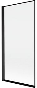 Mexen Mist parawan nawannowy 1-skrzydłowy lewy 90 x 150 cm, czarna ramka, czarny - 8A9-090-001-70-70-L