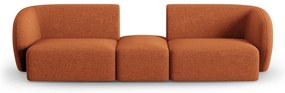 Sofa z tkaniny szenilowej w kolorze terakoty 246 cm Paolo – Milo Casa