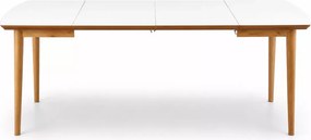 Biały stół rozkładany Barr 90–190 cm MDF – nowoczesny, lite drewno bukowe, kompaktowy