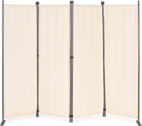 Parawan ogrodowy składany AW-022, 167x216 cm, 4-panelowy, kolor beżowy