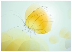 Obraz - Żółty motyl (70x50 cm)