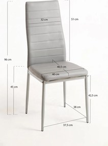 Zestaw 4 Krzese Lauter Ekoskóra