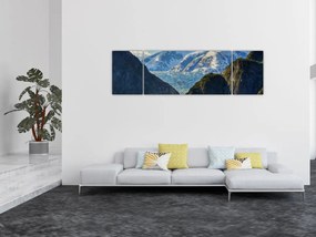 Obraz krajobrazu z górami (170x50 cm)