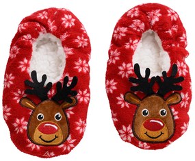 Kapcie dziecięce CHRISTMAS KIDS, w kolorze czerwonym - różne rozmiary Wielkość: 27 - 30
