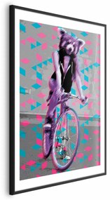 Plakat Szop na rowerze 21x30 cm z ramą czarną z marginesem ARTGEIST B