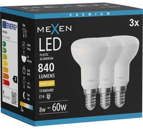 Mexen Nova 3x żarówka LED E14, R50, 8W, Ciepła - 3000K, 840 lm - L103-E14-0830-01x03