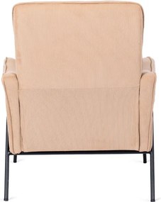 Fotel Wypoczynkowy ALBERTO Sztruksowy Beżowy do Salonu Nowoczesny