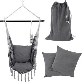 MIADOMODO Wiszący fotel bujany, antracyt