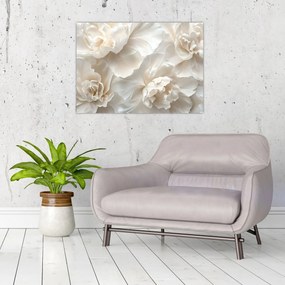 Obraz na szkle - Delikatne piwonie (70x50 cm)
