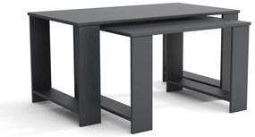 Stoliki kawowe ZESTAW STOLIKÓW 90+65cm MORI Antracyt