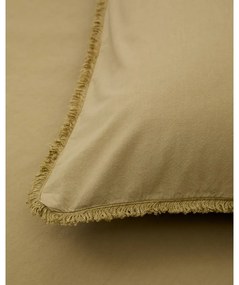 Żółtozielona pościel dwuosobowa z perkalu bawełnianego 240x220 cm Sifinia – Kave Home