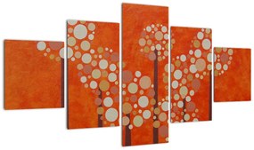 Obraz - Pomarańczowy las (125x70 cm)