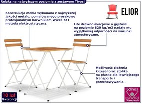 Zestaw mebli ogrodowych z metalowym stelażem - Tivos