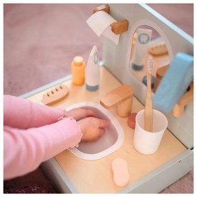 Tooky toy toilet bathroom toaleta drewniana łazienka z akcesoriami