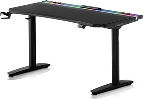 Elektryczne biurko dla graczy RGB Diablo X-Forge, 140x70 cm, czarne